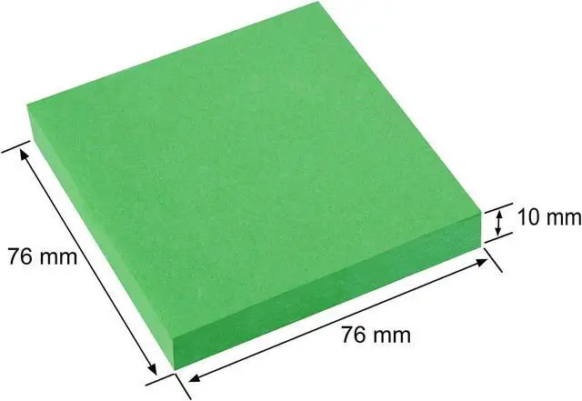 Alt view image 2 of 7 - Deep Green Sticky Notes, 3 x 3 in, 100 Sheets/Pad, 4 Pads/Pack