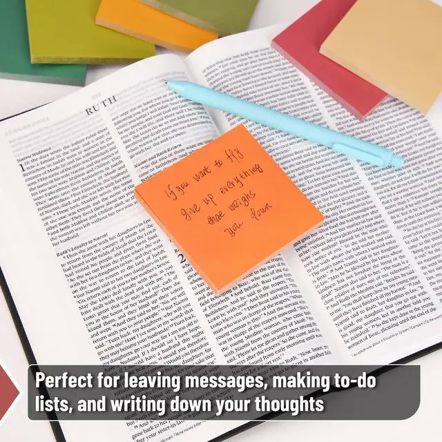 Alt view image 4 of 6 - Sticky Notes, 3"x3", 12 Pads, 720 Sheets | Autumn Carnival Color Palette, Sticky Notes Bulk, Self-Stick Note Pads, Perfect for Office, School, Home