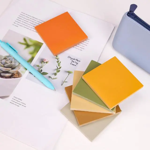 Alt view image 6 of 6 - Sticky Notes, 3"x3", 12 Pads, 720 Sheets | Autumn Carnival Color Palette, Sticky Notes Bulk, Self-Stick Note Pads, Perfect for Office, School, Home