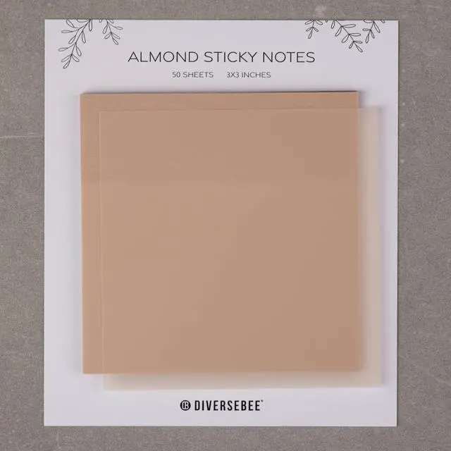 Alt view image 7 of 7 - 50 Sheets Pastel Transparent Sticky Notes, 3x3 Clear Sticky Tabs, Translucent Page Flags Book Markers Stickers, Planner Accessories, Bible Journaling Study Office School Supplies (Almond)