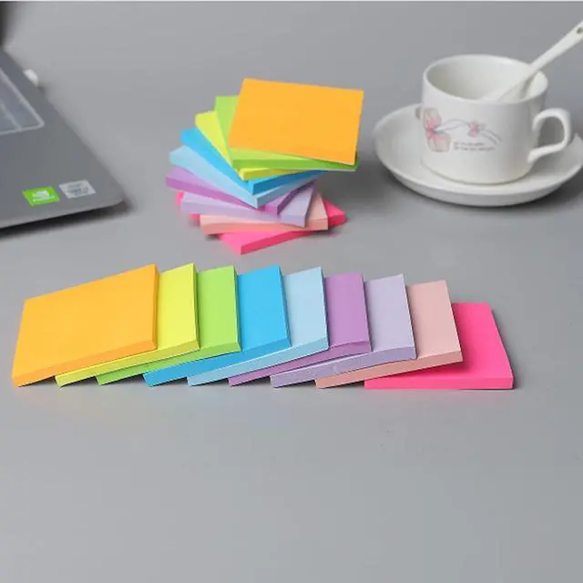 Alt view image 2 of 7 - Sticky Notes 3x3 Inches, 9 Color,18 Pads/Pack,1008 Sheets, Self-Stick Note Pads, 56Sheets/pad Notebook,Use for School,Home, Office, Notebook (Bright Color)