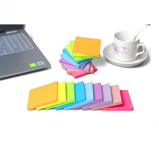 Alt view image 3 of 7 - Sticky Notes 3x3 Inches, 9 Color,18 Pads/Pack,1008 Sheets, Self-Stick Note Pads, 56Sheets/pad Notebook,Use for School,Home, Office, Notebook (Bright Color)