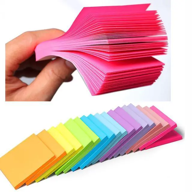 Alt view image 4 of 7 - Sticky Notes 3x3 Inches, 9 Color,18 Pads/Pack,1008 Sheets, Self-Stick Note Pads, 56Sheets/pad Notebook,Use for School,Home, Office, Notebook (Bright Color)