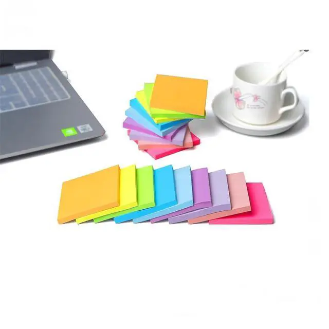 Alt view image 7 of 7 - Sticky Notes 3x3 Inches, 9 Color,18 Pads/Pack,1008 Sheets, Self-Stick Note Pads, 56Sheets/pad Notebook,Use for School,Home, Office, Notebook (Bright Color)