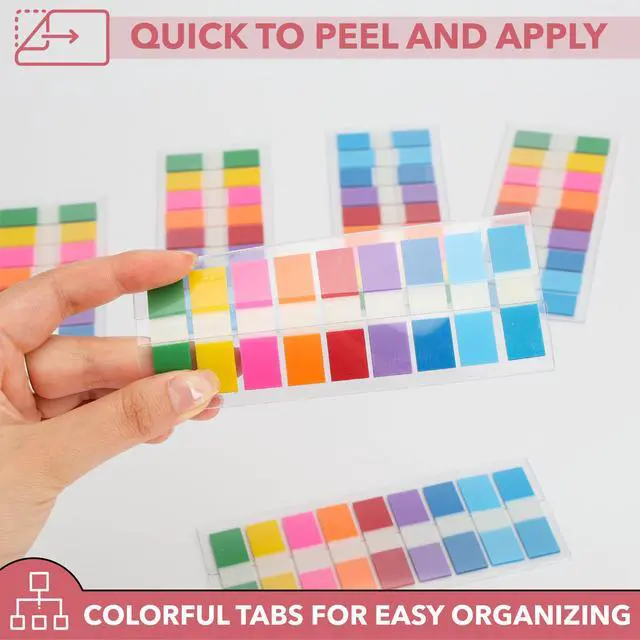 Alt view image 5 of 6 - Bulk Writable Sticky Tabs, 1080 pcs, Transparent | Sticky Page Marker Tabs for Document Organization, Teacher Supplies, Study Aids, Office Supplies