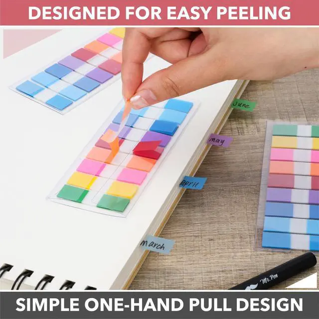 Alt view image 6 of 6 - Bulk Writable Sticky Tabs, 1080 pcs, Transparent | Sticky Page Marker Tabs for Document Organization, Teacher Supplies, Study Aids, Office Supplies