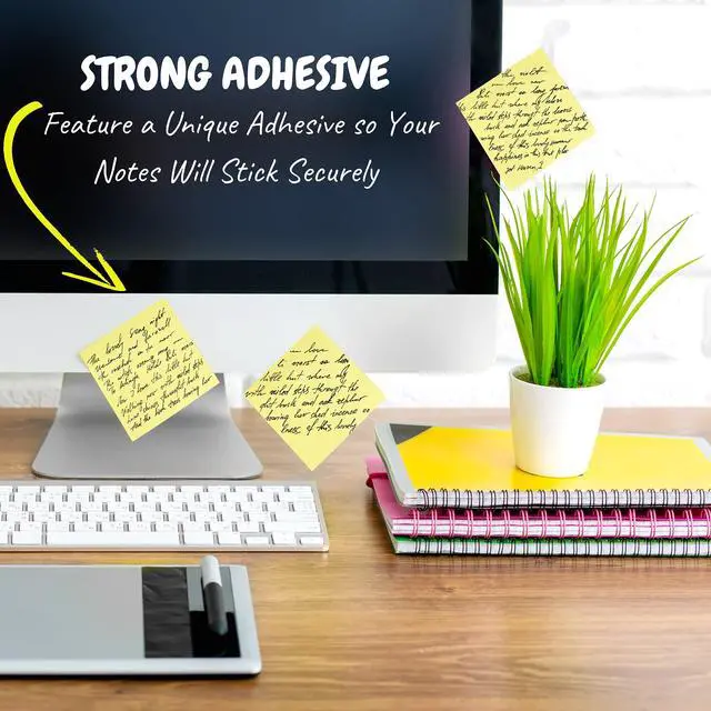 Alt view image 4 of 7 - Sticky Notes, 3"x3", 12 Pads, 720 Sheets, Pastel Yellow Colors | Sticky Notes Bulk, Self-Stick Note Pads, Perfect for Office, School, Home, Study & Organization
