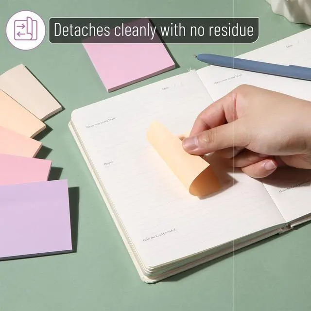 Alt view image 5 of 7 - Sticky Notes, 3"x3", 12 Pads, 600 Sheets, Colorful | Sticky Notes Bulk, Self-Stick Note Pads, Perfect for Office, School, Home, Study & Organization
