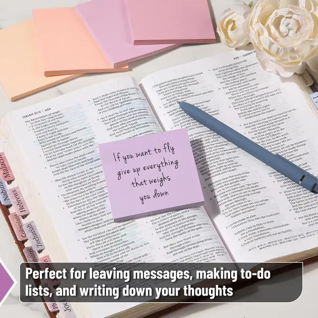Alt view image 4 of 7 - Sticky Notes, 3"x3", 12 Pads, 600 Sheets, Colorful | Sticky Notes Bulk, Self-Stick Note Pads, Perfect for Office, School, Home, Study & Organization