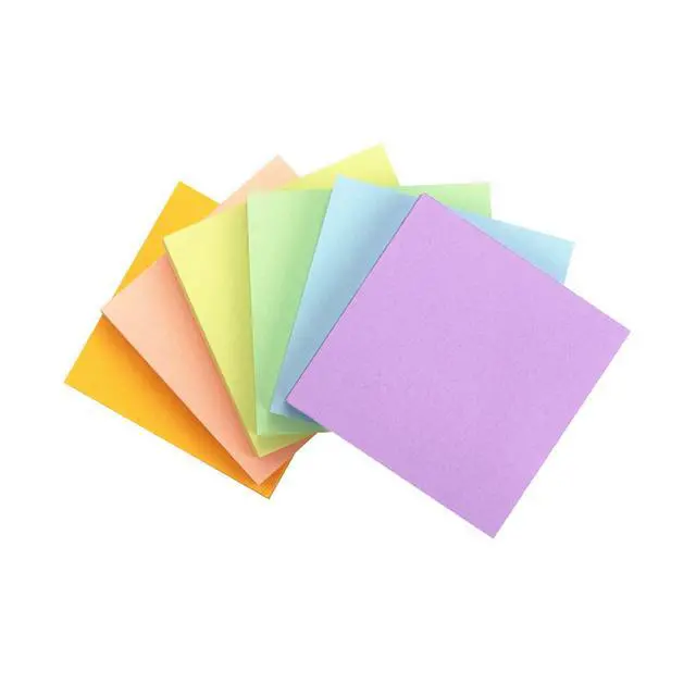 Alt view image 2 of 5 - Sticky Notes 3x3 in, 6 Pastel Colors, 100 Sheets, Repositionable | 6 pastel colors, total 600 sheets, repositionable self-stick adhesive, ideal for office, school, and home use