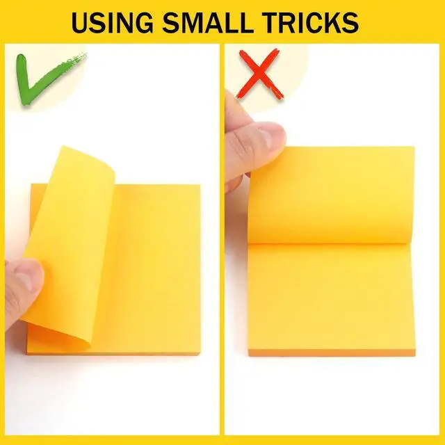 Alt view image 5 of 7 - Sticky Notes 3x3 in, Self-Adhesive, 8 Pads, 80 Sheets/Pad (Orange) | Perfect for Offices, Schools, Home, and Daily Planning