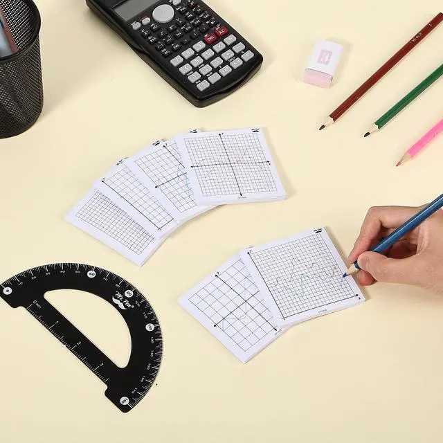 Alt view image 5 of 7 - Graph Sticky Notes, 3x3 Inch, 6 Pads, 50 Sheets/Pad, 300 Sheets | 6 Grid Designs, White, Square Graph Paper Notes, Grid Sticky Note Pads for Math, Study, Journals, Planners