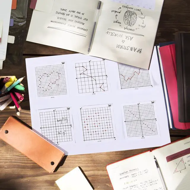 Alt view image 7 of 7 - Graph Sticky Notes, 3x3 Inch, 6 Pads, 50 Sheets/Pad, 300 Sheets | 6 Grid Designs, White, Square Graph Paper Notes, Grid Sticky Note Pads for Math, Study, Journals, Planners