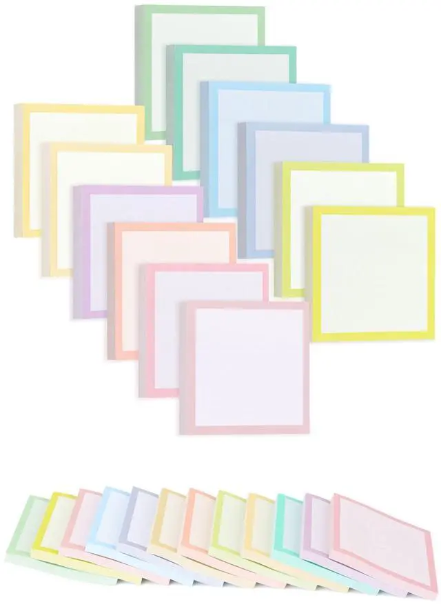 Main image of Bulk Sticky Notes, 3"x3", 12 Pads, 60 Sheets/Pad, 720 Sheets | Colorful Sticky Notes, Post Stickies, Memo Pads, Self-Stick Note Pad for Office, School, Home, Study