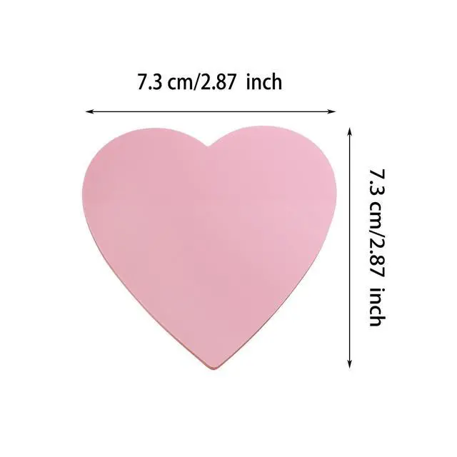 Alt view image 2 of 6 - 3 Pack Heart Shaped Transparent Sticky Notes 2.8X2.8in Waterproof Self-Stick Book Tabs 150 Sheets PET Markers Sticky Notes Pad (Pink)