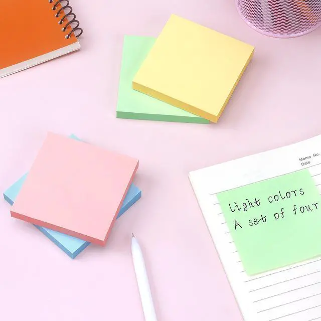 Alt view image 7 of 7 - Sticky Notes 3x3 in, Self-Adhesive Note, 4 Pads, 100 Sheets/Pad (Pastel) | Perfect for Home, Classroom, and Workplace Organization