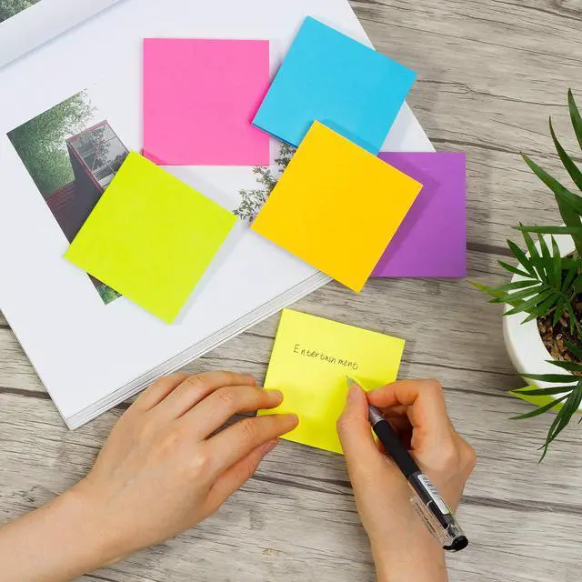 Alt view image 7 of 7 - Sticky Notes, 3"x3", 8 Pads, 656 Sheets, Bright Colors | Sticky Notes Bulk, Self-Stick Note Pads, Perfect for Office, School, Home, Study & Organization