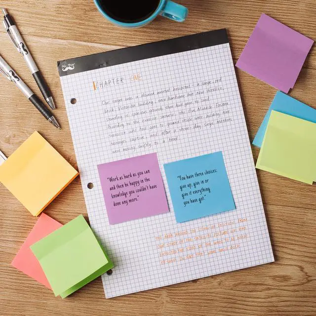 Alt view image 6 of 7 - Sticky Notes, 3"x3", 8 Pads, 656 Sheets, Bright Colors | Sticky Notes Bulk, Self-Stick Note Pads, Perfect for Office, School, Home, Study & Organization