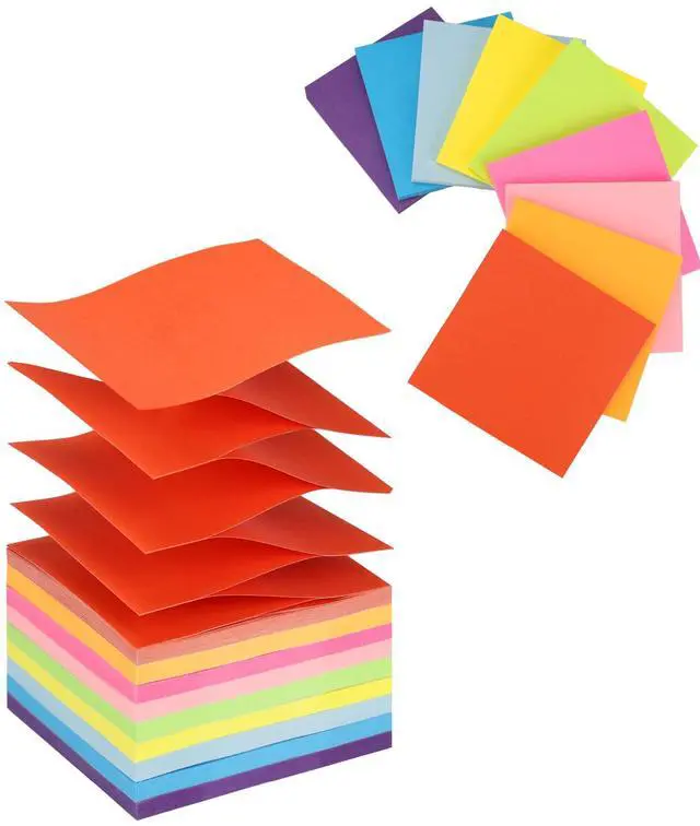 Main image of Pop Up Sticky Notes 3x3 Refills, 18 Pads, 900 Sheets | Bright Colors, Self Adhesive Memo Pads for Dispensers, Perfect for Home, Office & School, Stocky Notes for Bible Journaling