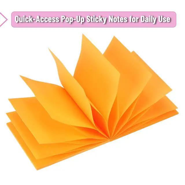 Alt view image 3 of 7 - Pop Up Sticky Notes 3x3 Refills, 18 Pads, 900 Sheets | Bright Colors, Self Adhesive Memo Pads for Dispensers, Perfect for Home, Office & School, Stocky Notes for Bible Journaling