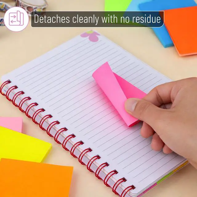 Alt view image 7 of 7 - Pop Up Sticky Notes 3x3 Refills, 18 Pads, 900 Sheets | Bright Colors, Self Adhesive Memo Pads for Dispensers, Perfect for Home, Office & School, Stocky Notes for Bible Journaling