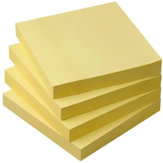 Main image of Sticky Notes 3x3 with Bright Colors, 4 Pads 90 Sheets/Pad (Yellow) | Bright Yellow Self-Stick Notes Pads, 360 Sheets Total, Easy to Stick and Remove, Perfect for Office, School and Home
