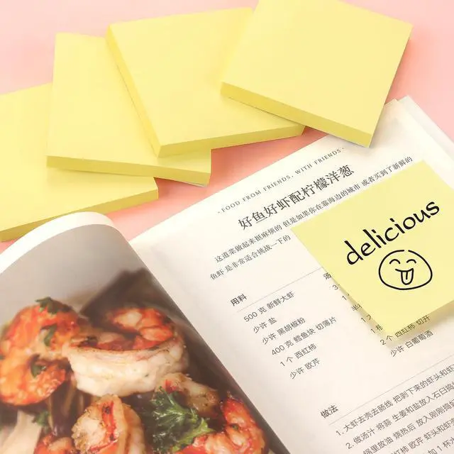 Alt view image 6 of 7 - Sticky Notes 3x3 with Bright Colors, 4 Pads 90 Sheets/Pad (Yellow) | Bright Yellow Self-Stick Notes Pads, 360 Sheets Total, Easy to Stick and Remove, Perfect for Office, School and Home