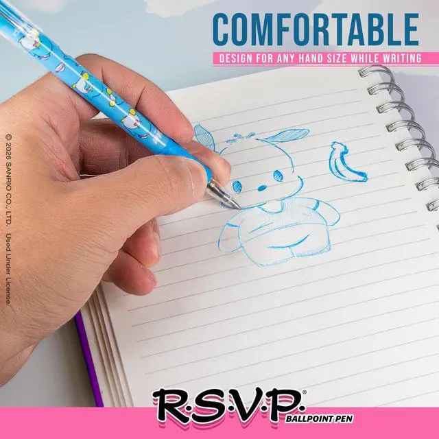 Alt view image 6 of 6 - RSVP Ballpoint Pen, Hello Kitty® and Friends, Limited Edition, Mix 2, 0.7mm Fine Line, Assorted Ink, 5-Pk (BK90HKPF5M1)
