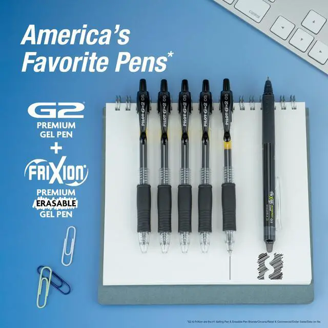Alt view image 2 of 7 - G2 + FriXion Synergy Companion Pack, Black Ink, Gel Roller 6 Pack