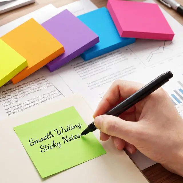 Alt view image 4 of 7 - (18 Pads) Sticky Notes 3x3,9 Bright Colors Self-Stick Note Pads | Strong Adhesive Memo Pad,Very Suitable For Office Use,Study Purposes And Organizing Daily Life Items Recyclable