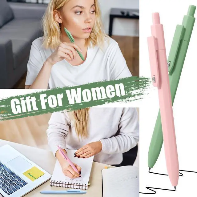Alt view image 7 of 7 - Pens, 8 Pack 0.5mm Fine Point Cute Gel Pens with Fidget Quick Dry | For Women, For Teachers, For Nurses, Smooth Writing, Liquid Ink, For Badge, Black ink, Felt Tip, Medium Point, For Journaling