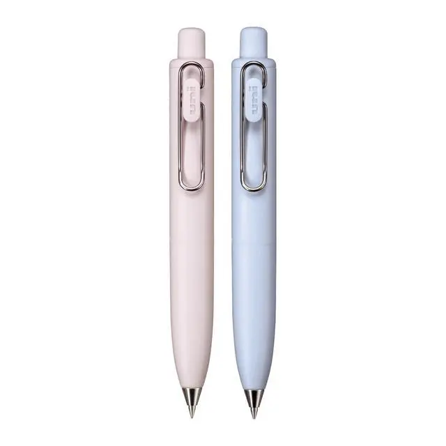 Alt view image 2 of 4 - one P Retractable Gel Pens, Micro Point (0.5mm), Black, 2 Pack | Pocket-size design, ink stays on top of paper fibers for crisp lines, wire pocket clip, color indicator top, rubber grip