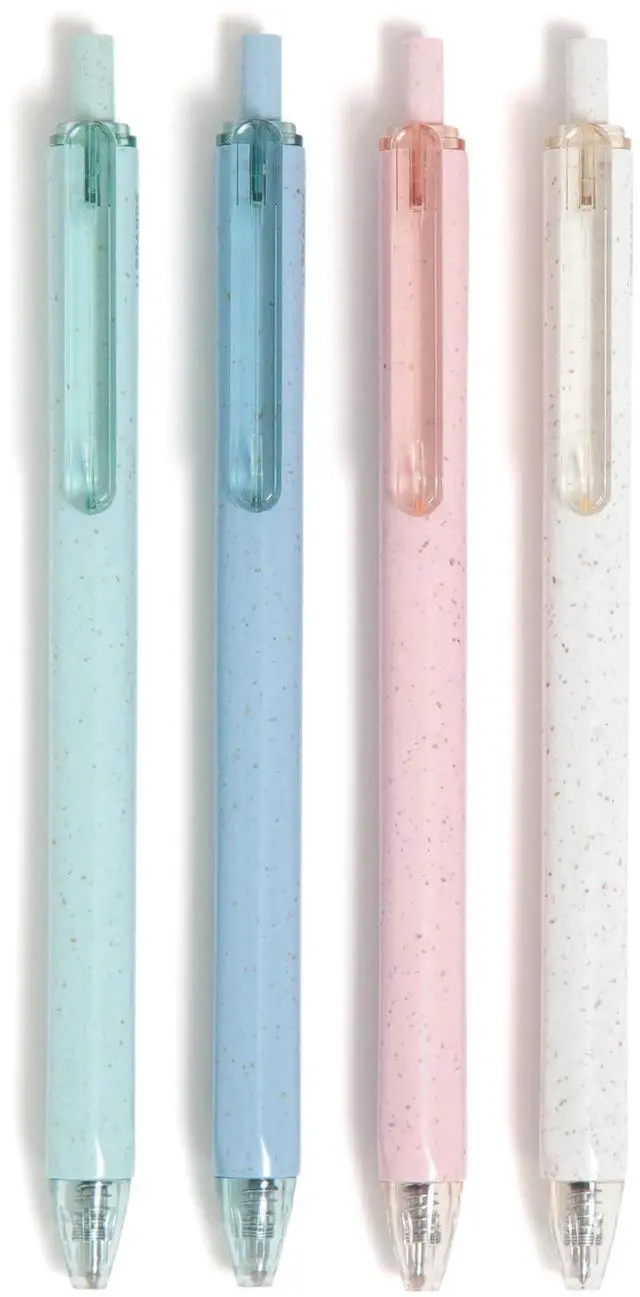 Main image of Gel Pens, Medium .7mm Point Black Ink, 4 Pack, Pastels