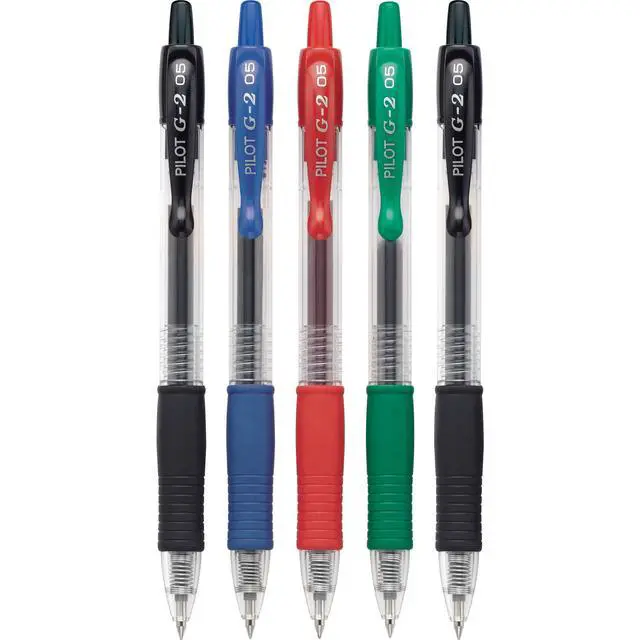 Alt view image 4 of 5 - G2 Rolling Ball Colored Gel Pens, 0.5mm, Assorted Color Inks, 5-Pack