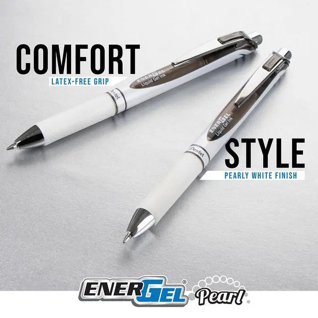 Alt view image 4 of 6 - EnerGel Pearl RTX Gel Pen, 0.7mm, Assorted Ink, 4 count | Pentel EnerGel Pearl RTX Gel Pen, 0.7mm, Assorted Ink, 4 count