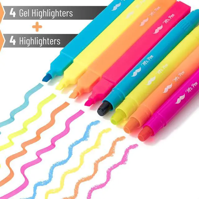Alt view image 2 of 7 - Aesthetic Highlighters and Gel Highlighters, 8 Pack | Assorted Color Bible Highlighter No Bleed, No Bleed Highlighter for Bibles, Fast Dry for Bible Journaling, Planner