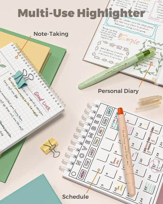 Alt view image 4 of 7 - Bible Highlighters No Bleed, 9PCS Gel Highlighters Set | Pastel Colors, Cute Bible Study Supplies for Scripture Marking, Color Coding & Book Highlighting