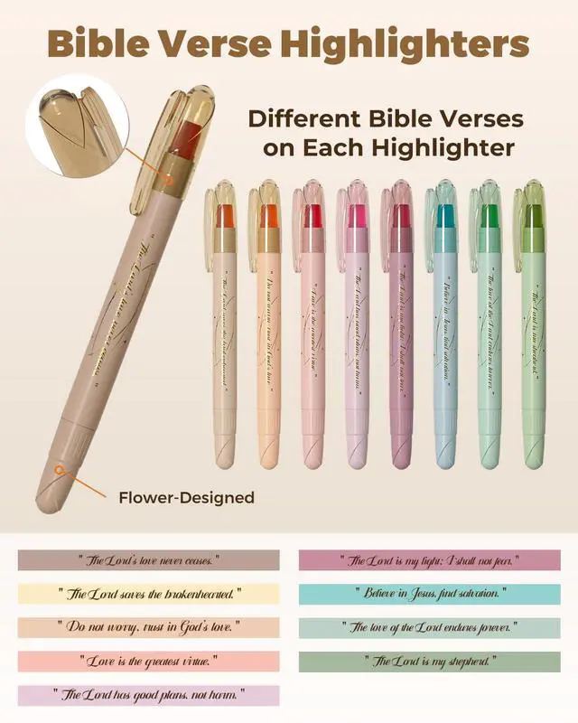 Alt view image 6 of 7 - Bible Highlighters No Bleed, 9PCS Gel Highlighters Set | Pastel Colors, Cute Bible Study Supplies for Scripture Marking, Color Coding & Book Highlighting