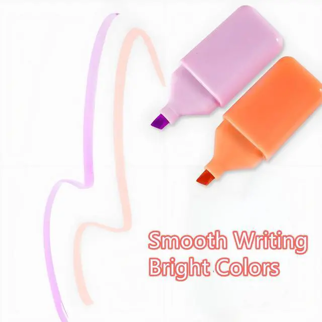 Alt view image 6 of 6 - 6 Pcs Mini Bear Highlighters, Macaron Colors, Mini Pens for School, Office | Chisel Tip, Cute Bear Shape, Mini Size, Fluent Cute Pens Gifts for Writing, Study, Note Taking, Journaling, Drawing, Art