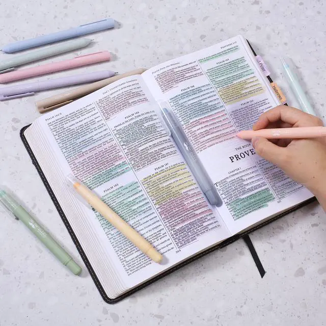 Alt view image 3 of 7 - No Bleed Gel Highlighters, Assorted Colors, 8 Pack | Bible Highlighters and Pens No Bleed, Bible Markers for Study, Journaling, School Supplies and Accessories