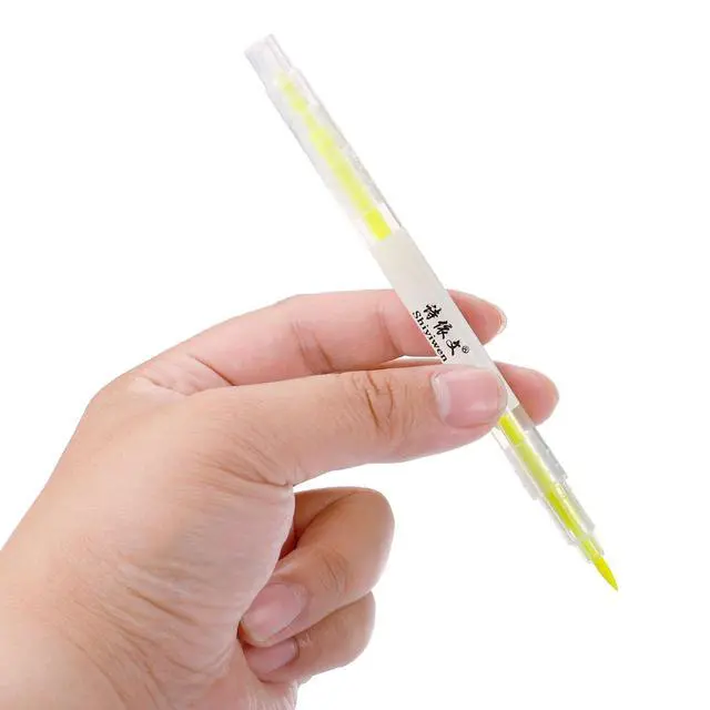 Alt view image 5 of 6 - Highlighter Pen, 10 Pack Double Ended Highlighter Broad and Fine Tips Marker Pens for Office Home Daily Use, Yellow