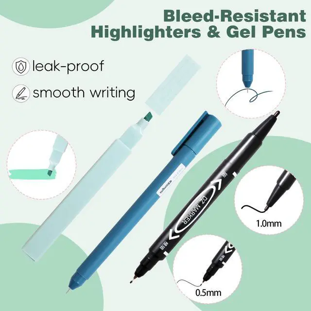 Alt view image 3 of 7 - 42 Bible Study Supplies Journaling Kit with Bible Highlighter, Green | Bible Study Kit for Women, Bible Accessories Helps Highlight Verses, Organize Notes and Deepen Faith Through Scripture Prayer
