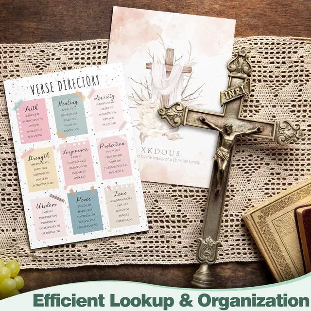 Alt view image 6 of 7 - 42 Bible Study Supplies Journaling Kit with Bible Highlighter, Green | Bible Study Kit for Women, Bible Accessories Helps Highlight Verses, Organize Notes and Deepen Faith Through Scripture Prayer