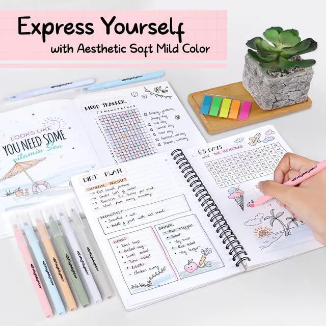 Alt view image 4 of 7 - 90 Count Bible Highlighters No Bleed Through, 6 Morandi Colors, Muted Pastel Highlighter Markers Assorted Colors Bulk for Study Bible, Journaling Supplies