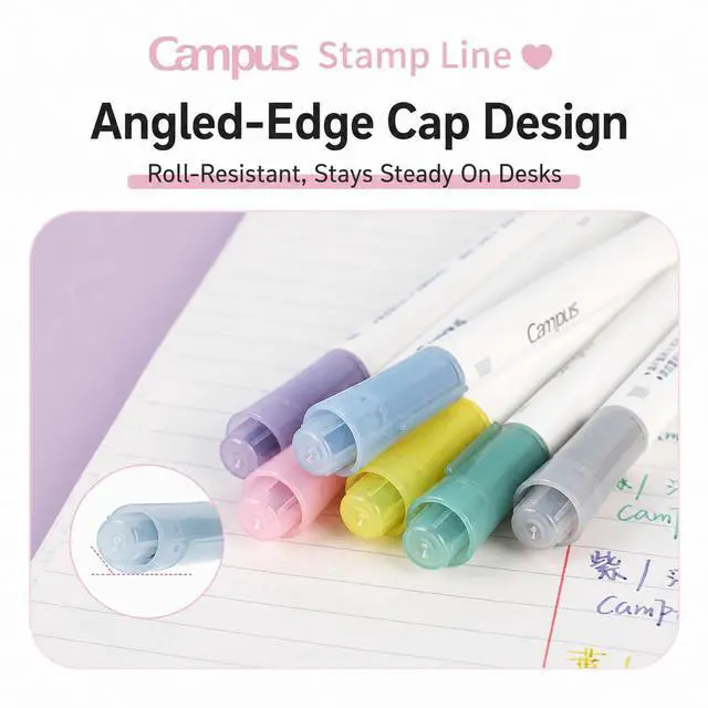 Alt view image 3 of 7 - Pastel Highlighters, 6-Pack Dual Tip Markers for Bible & Journaling | Fine & chisel dual tips with soft pastel colors and quick-dry ink for precise highlighting, underlining, notes and planners