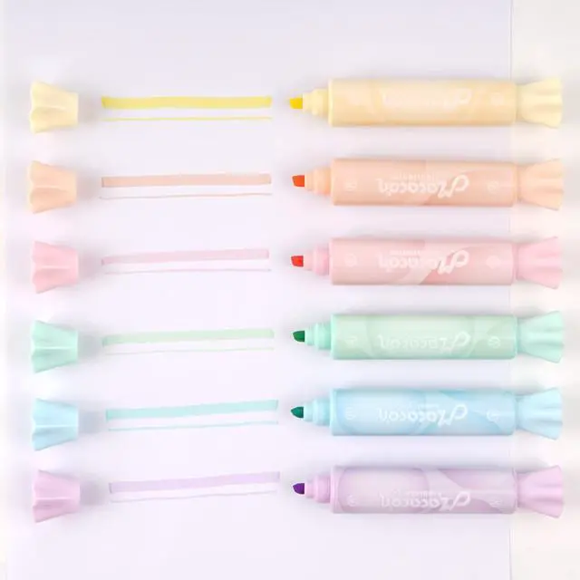 Alt view image 6 of 7 - Candy Shape Highlighters, Assorted colors,Chisel Tip,Water Based,Quick Dry& Write Smoothly 6 Macaron Colors (CANDY HIGHLIGHTER)