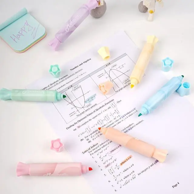 Alt view image 7 of 7 - Candy Shape Highlighters, Assorted colors,Chisel Tip,Water Based,Quick Dry& Write Smoothly 6 Macaron Colors (CANDY HIGHLIGHTER)