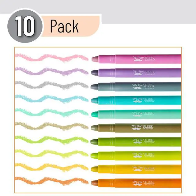 Alt view image 2 of 7 - No Bleed Gel Highlighters, Assorted Colors, 10 Pack | Bible Highlighters and Pens No Bleed, Bible Markers for Study, Journaling, School Supplies and Accessories