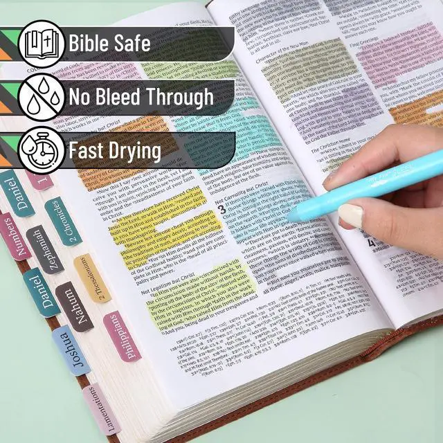Alt view image 3 of 7 - No Bleed Gel Highlighters, Assorted Colors, 10 Pack | Bible Highlighters and Pens No Bleed, Bible Markers for Study, Journaling, School Supplies and Accessories