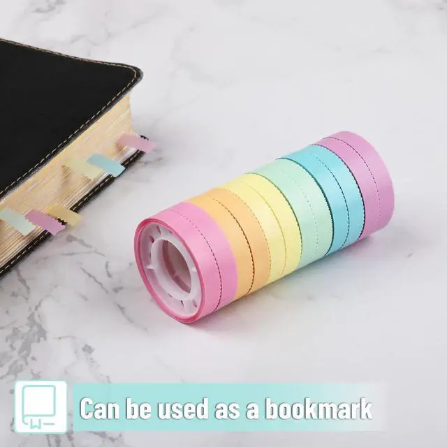 Alt view image 6 of 7 - Highlighter Tape, 12 Rolls, 0.31" x 16.5 ft | Pastel Transparent Marking Strips, Removable Highlighter Tape, Annotation Supplies for Teachers, Students, Reading